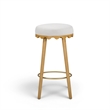 Oodle Cream Performance Vegan Mohair Natural Bar Stool
