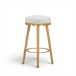 Oodle Cream Performance Vegan Mohair Natural Bar Stool