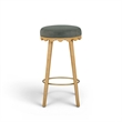 Oodle Green Performance Vegan Mohair Natural Bar Stool