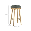 Oodle Green Performance Vegan Mohair Natural Bar Stool
