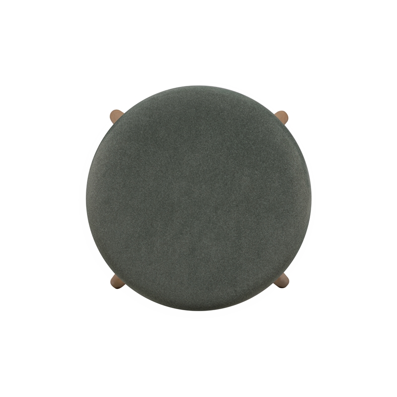 Oodle Green Performance Vegan Mohair Light Walnut Bar Stool