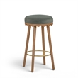 Oodle Green Performance Vegan Mohair Light Walnut Bar Stool