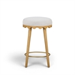 Oodle Cream Performance Vegan Mohair Natural Counter Stool