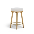 Oodle Cream Performance Vegan Mohair Natural Counter Stool