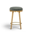 Oodle Green Performance Vegan Mohair Natural Counter Stool