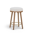 Oodle Cream Performance Vegan Mohair Light Walnut Counter Stool