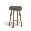 Oodle Green Performance Vegan Mohair Light Walnut Counter Stool