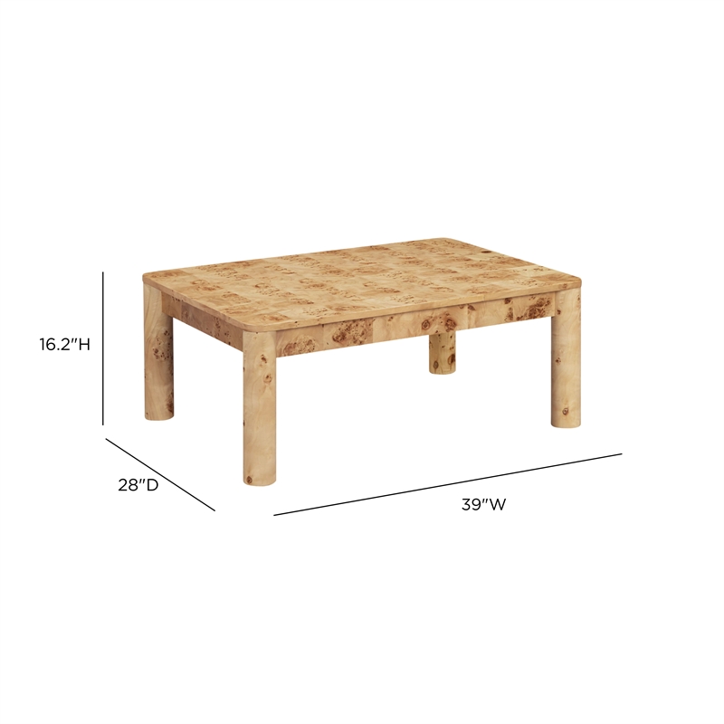 Berri Natural Burl Coffee Table