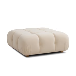 Calliope Cream Performance Velvet Modular Ottoman