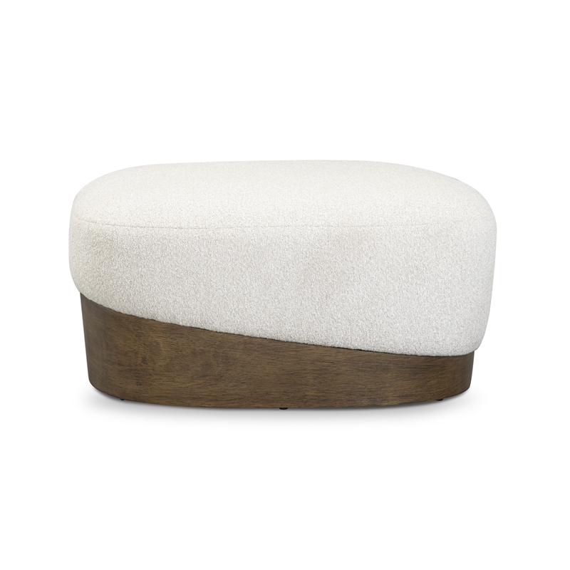 Domina Sugar Off White Boucle Ottoman