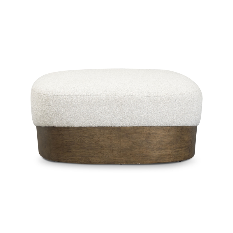 Domina Sugar Off White Boucle Ottoman