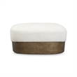 Domina Sugar Off White Boucle Ottoman