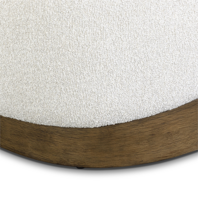 Domina Sugar Off White Boucle Ottoman