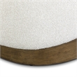 Domina Sugar Off White Boucle Ottoman