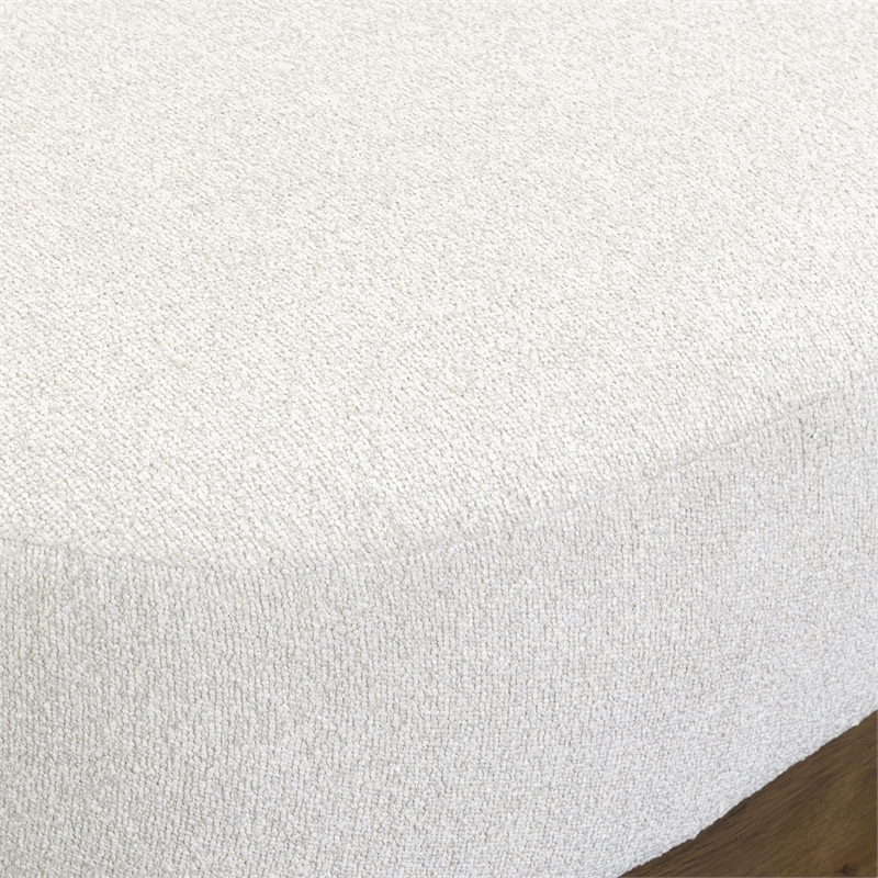 Domina Sugar Off White Boucle Ottoman