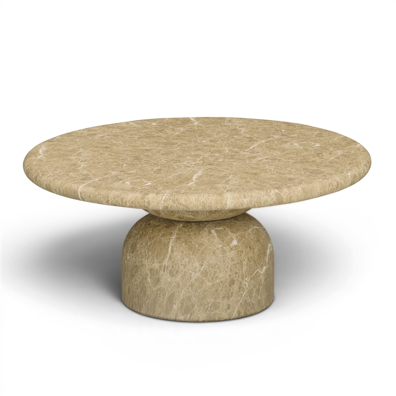 Cynthia Light Emperador Faux Marble Indoor / Outdoor Coffee Table
