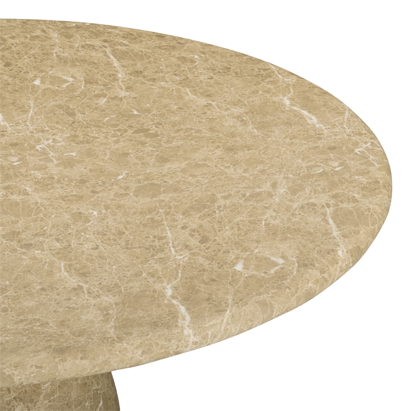 Cynthia Light Emperador Faux Marble Indoor / Outdoor Coffee Table