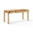 Berri Natural Burl 3-Drawer Work Desk