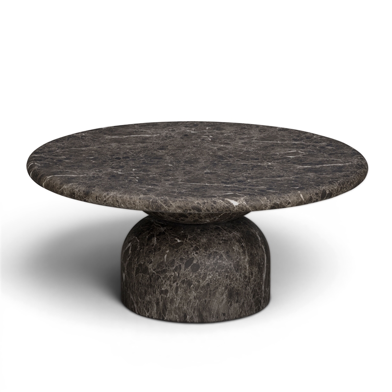 Cynthia Dark Emperador Faux Marble Indoor / Outdoor Coffee Table