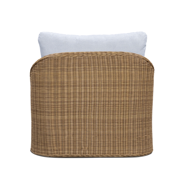 Axel Blue Boucle Outdoor Lounge Chair