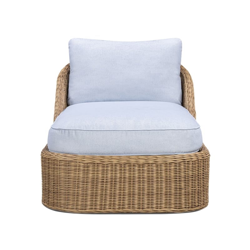 Axel Blue Boucle Outdoor Lounge Chair