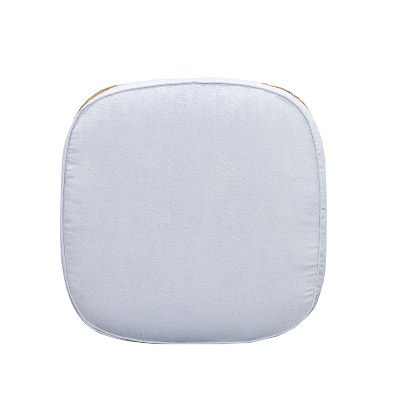 Axel Blue Boucle Outdoor Ottoman