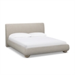 Rayne Cream Textured Fabric King Bed