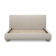 Rayne Cream Textured Fabric King Bed