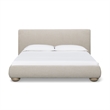 Rayne Cream Textured Fabric King Bed