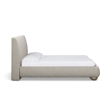 Rayne Cream Textured Fabric Queen Bed