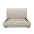 Rayne Cream Textured Fabric Queen Bed