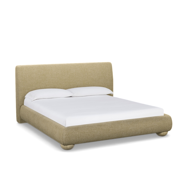 TOV Furniture Rayne Honey Textured Fabric King Bed