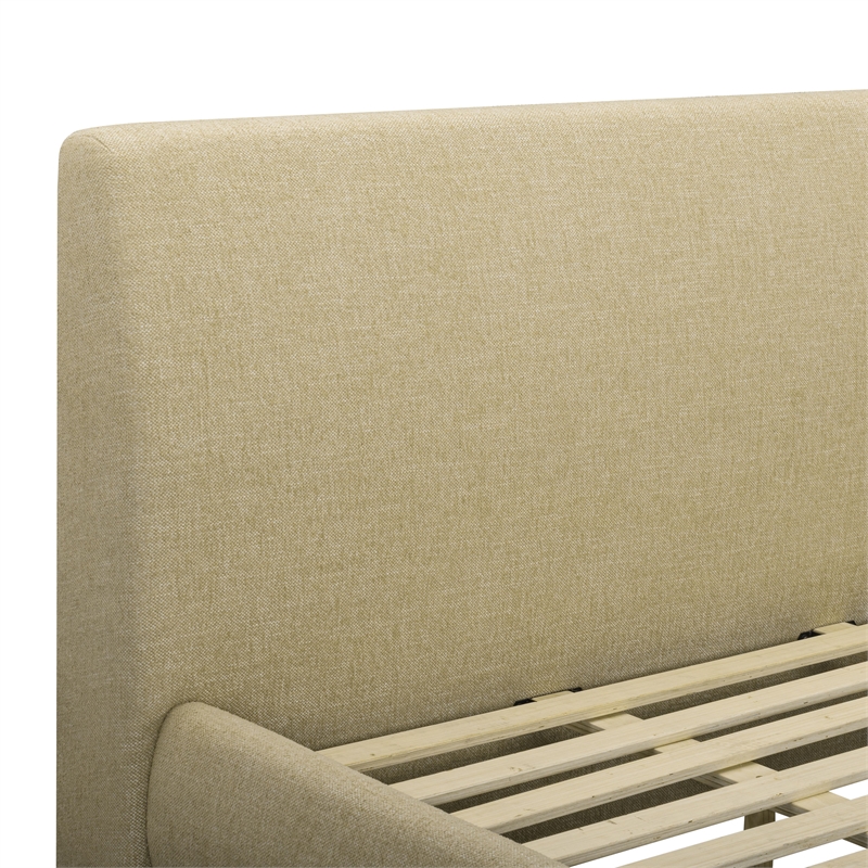 TOV Furniture Rayne Honey Textured Fabric King Bed