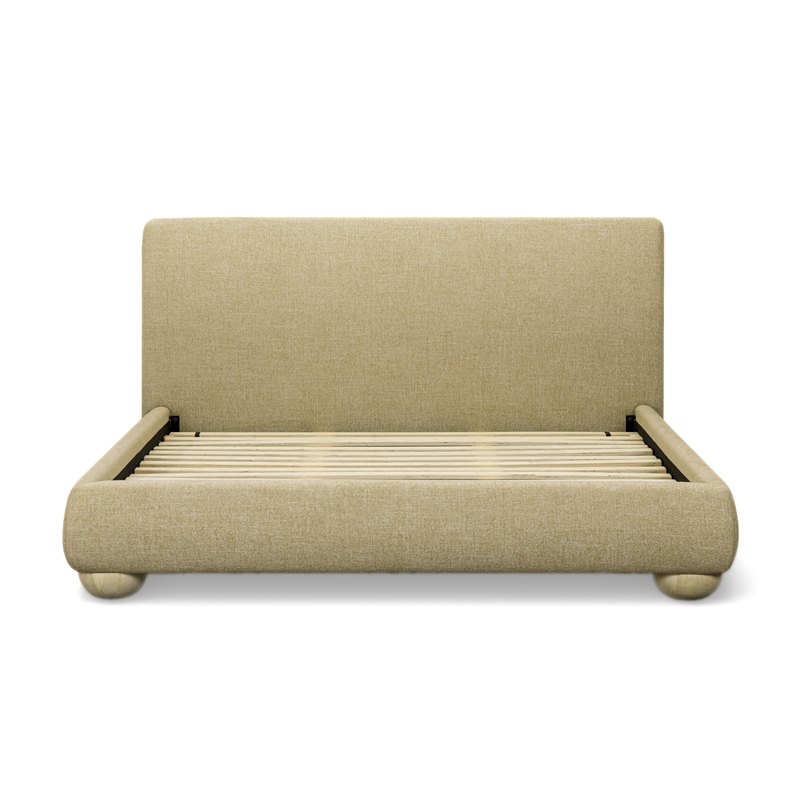 TOV Furniture Rayne Honey Textured Fabric King Bed