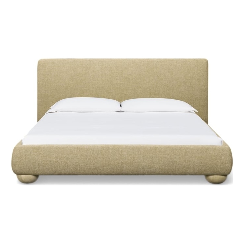 TOV Furniture Rayne Honey Textured Fabric King Bed