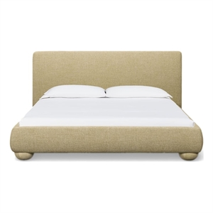 TOV Furniture Rayne Honey Textured Fabric King Bed