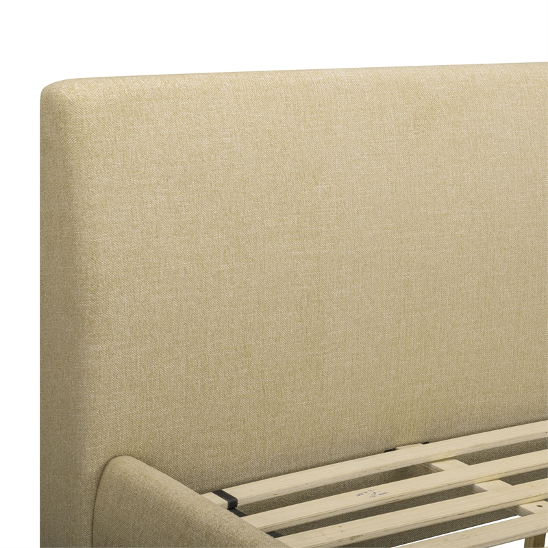 TOV Furniture Rayne Honey Textured Fabric Queen Bed