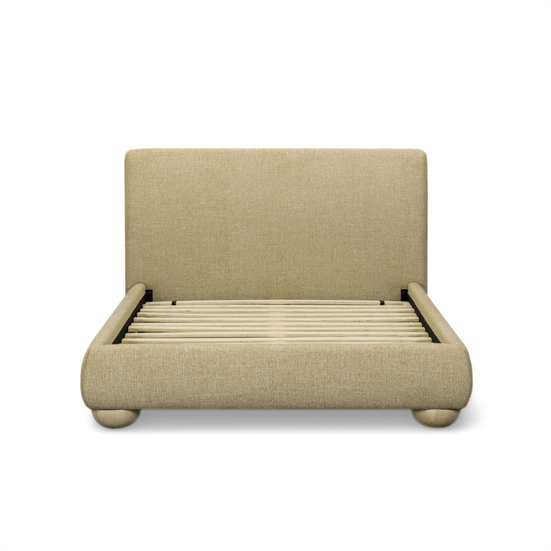 TOV Furniture Rayne Honey Textured Fabric Queen Bed