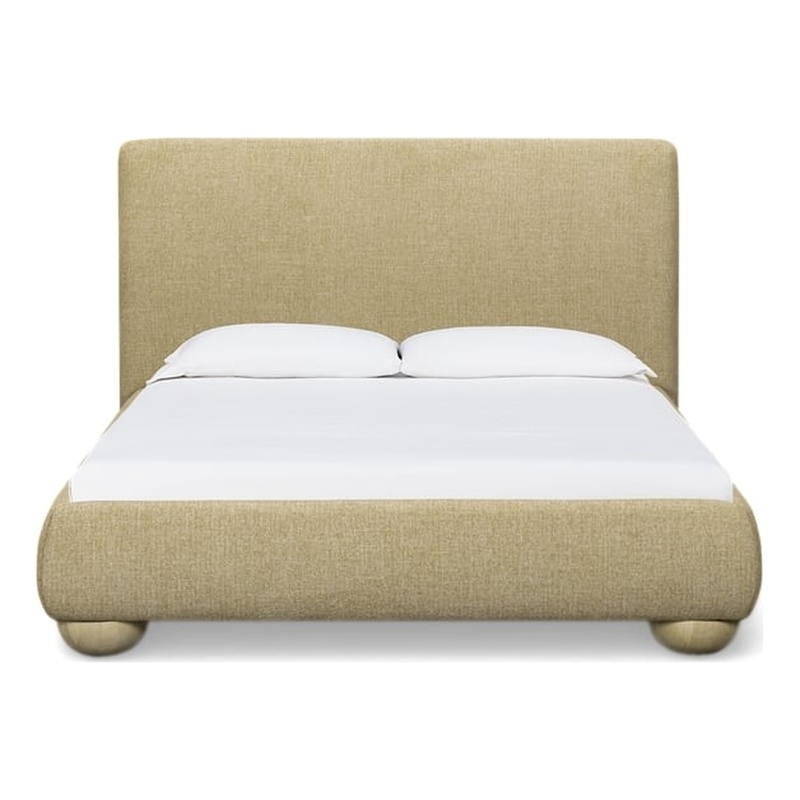 TOV Furniture Rayne Honey Textured Fabric Queen Bed