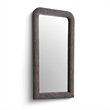 Heidi Oversized Upholstered Floor Mirror in Espresso Textured Fabric