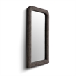 Heidi Oversized Upholstered Floor Mirror in Espresso Textured Fabric