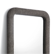 Heidi Oversized Upholstered Floor Mirror in Espresso Textured Fabric