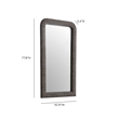 Heidi Oversized Upholstered Floor Mirror in Espresso Textured Fabric