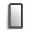 Heidi Oversized Upholstered Floor Mirror in Espresso Textured Fabric