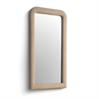 Heidi Oversized Upholstered Floor Mirror in Honey Textured Fabric