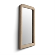 Heidi Oversized Upholstered Floor Mirror in Honey Textured Fabric