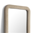 Heidi Oversized Upholstered Floor Mirror in Honey Textured Fabric