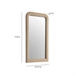 Heidi Oversized Upholstered Floor Mirror in Honey Textured Fabric