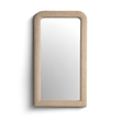 Heidi Oversized Upholstered Floor Mirror in Honey Textured Fabric