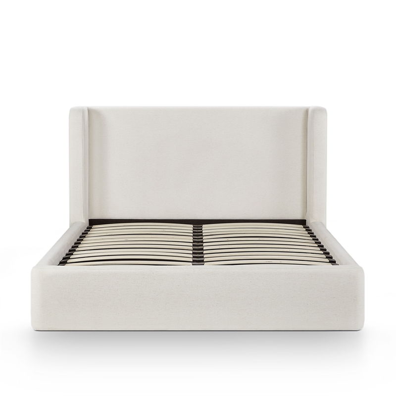 Harmony Cream Performance Chenille Queen Bed